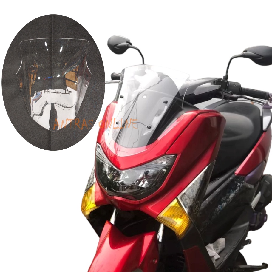 Terkini Visor Nmax Old 2015-2019 Model Standar Bening Dan Riben - Windshield Tameng Motor.