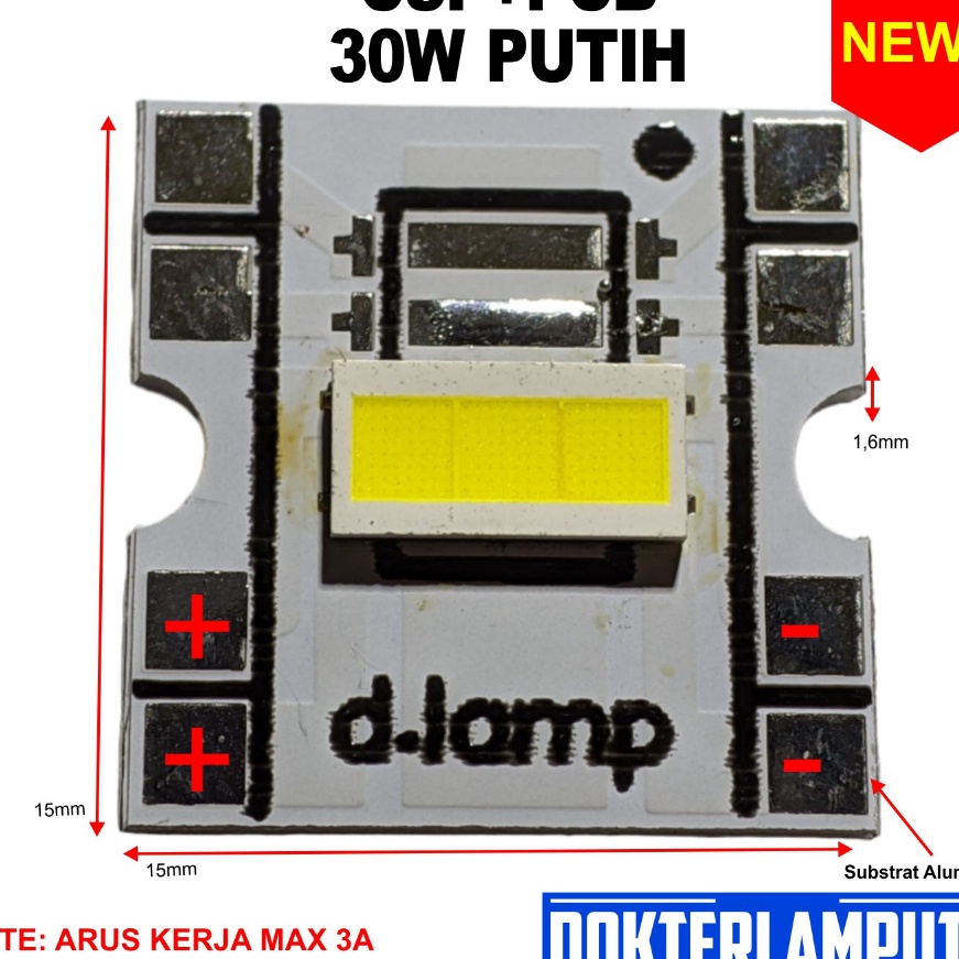[➸N/15W»> CSP + PCB 30W PUTIH DIY PROYEKTOR LED 3570 9V DOKTERLAMPUTV paaling.laris.