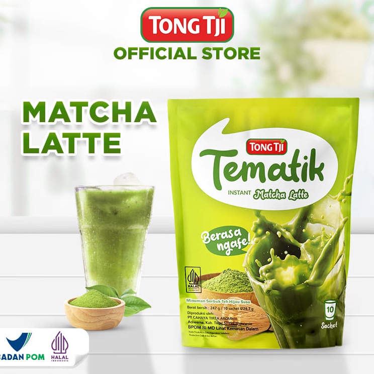 

☍✭✽ Tong Tji Tematik Matcha Latte Instant Pouch Diskon Promo