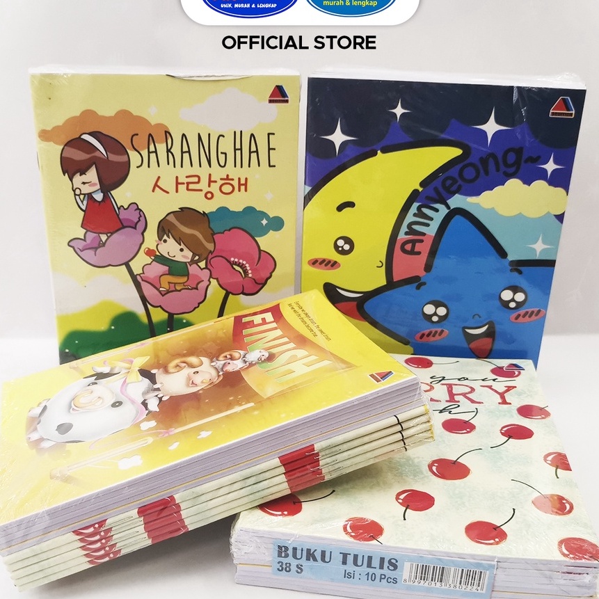 

[♫㊚B13 O] IDOLMART Buku Tulis Kwarto SEGITIGA isi 38 Lembar - 1 Pak isi 10 Buku Kuarto / kekiniaan.
