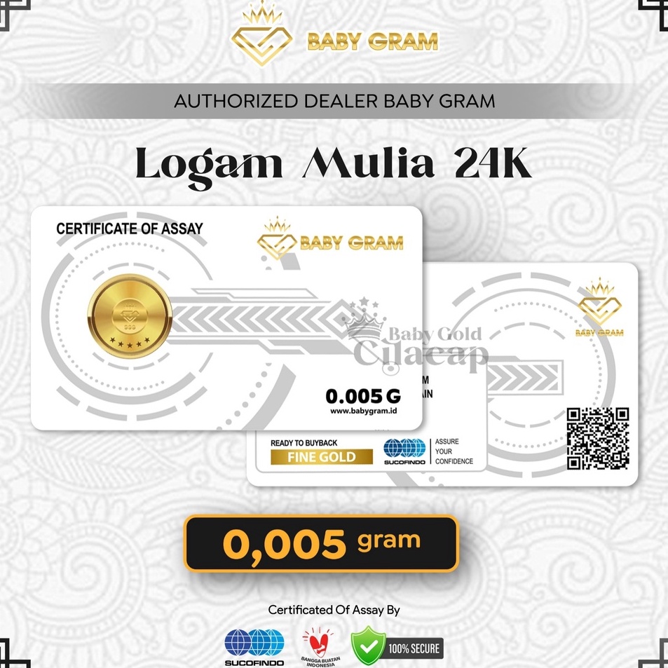 Model Terkini✢ ZV7Z9 Baby Gram Logam Mulia 0,005gr Emas Murni 24 Karat Baby Gold bersertifikat Sucofindo I78 ☊Dijual