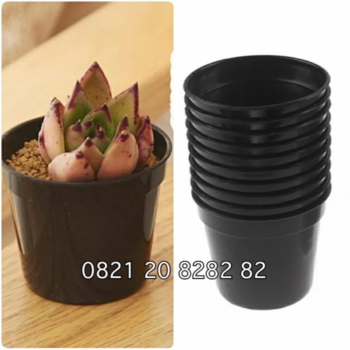 [S34Rf] Pot Tanaman Hitam 40Cm Tebal Pot Kebun 40 Pot Bunga Plastik Hitam 40 [U765N]