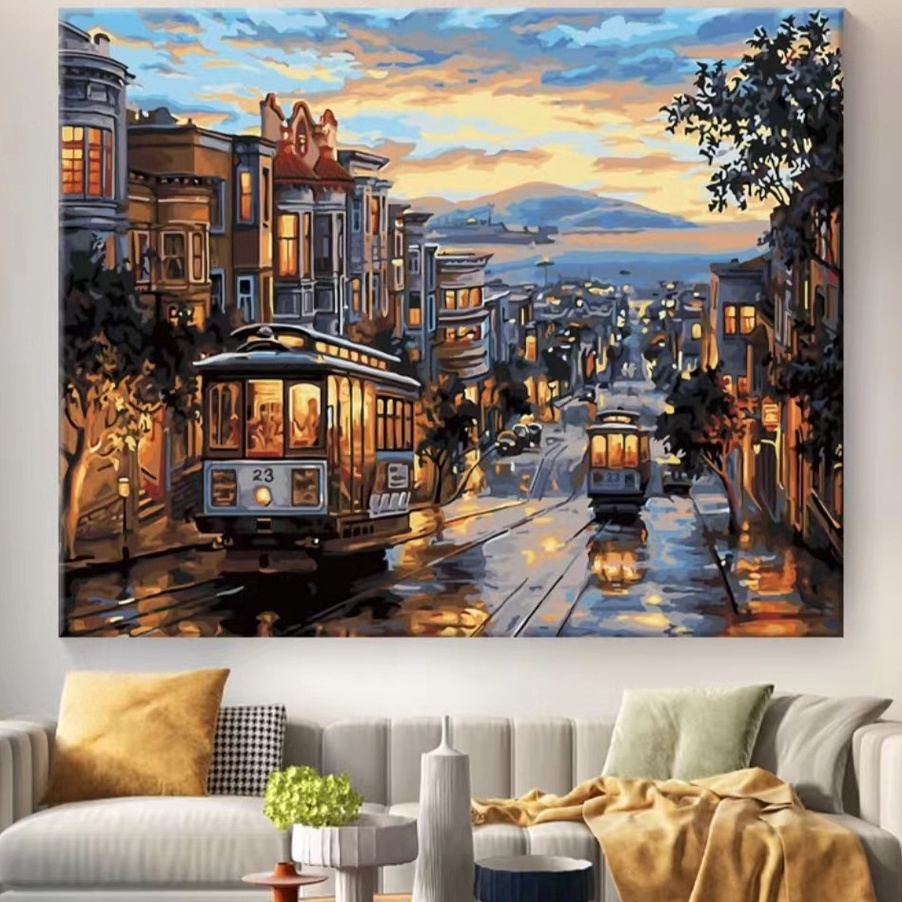 

[㊖ O➛PA] DIY Painting Canvas Paint By Number kit Lukisan 40x50cm/ kekinian!