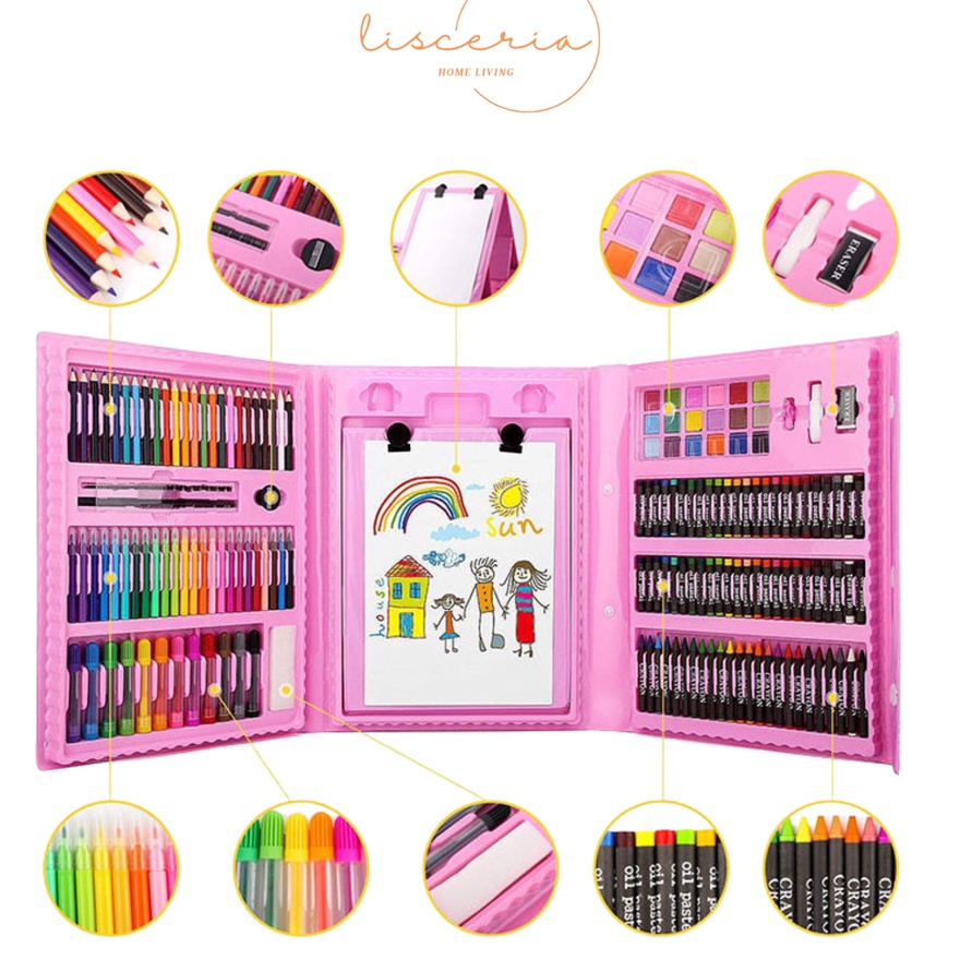 

[➲ O◆FL] [ LSC ] Crayon Pensil Warna Art Set Pensil Warna Crayon ( 208 )- muraah.!!