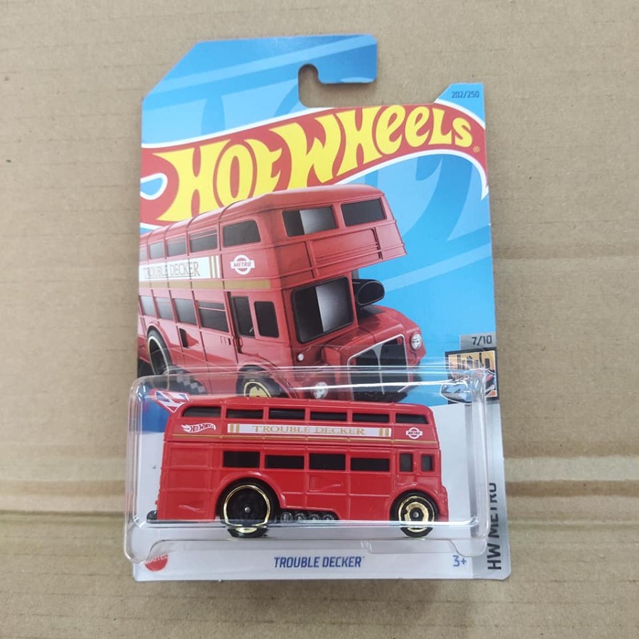 Hot Wheels London Bus Trouble Decker Merah - LOT L 2023