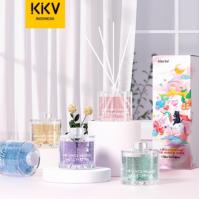 (L☛V ㊖H> KKV - Alba Sol Reed Diffuser / Pengharum Ruangan 45ml Vanilla Ice Cream / Milky Sugar / Cit