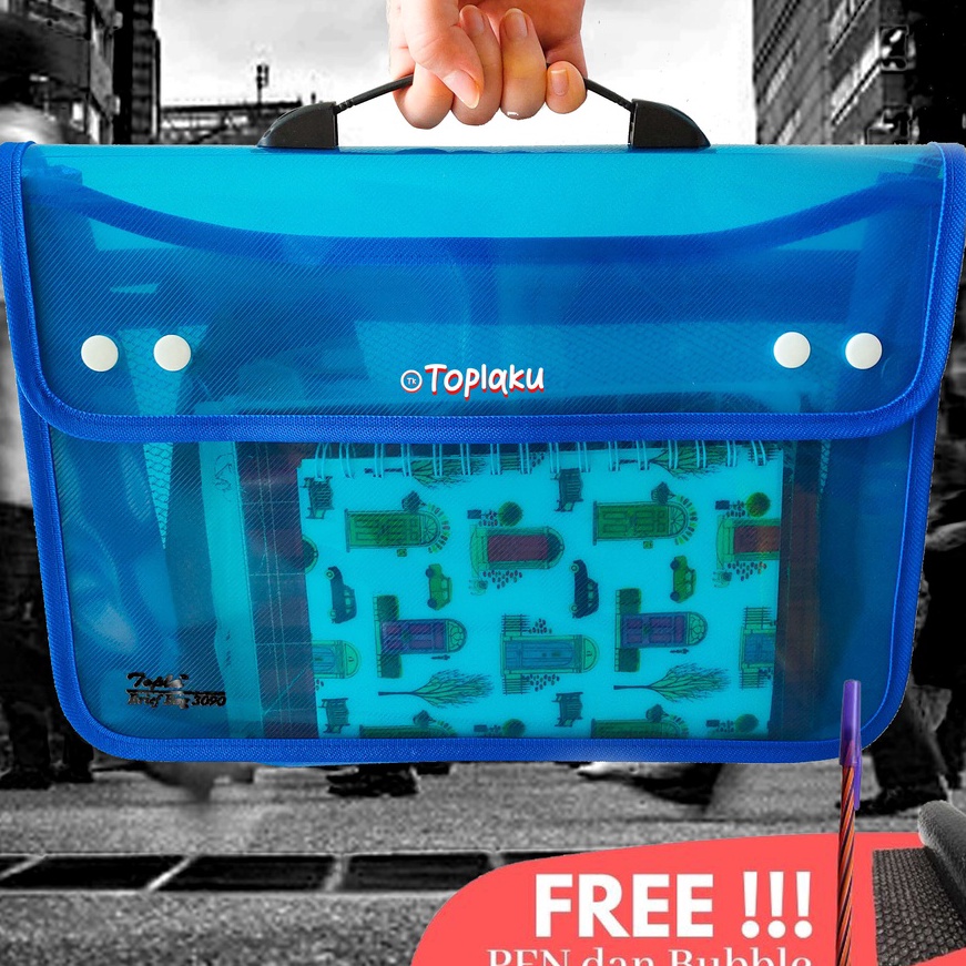 

(㊖HHL-♥] Topla Zipper School Bag Plastik Kancing 4 Map Tas Dokumen Jaring Jinjing File Folder Penting Document Besar Zipper School Bag Folio F4 File Jaring Holder Sekolah Les Kuliah Map Tenteng Brief Bag Document Organizer - trendiing.!