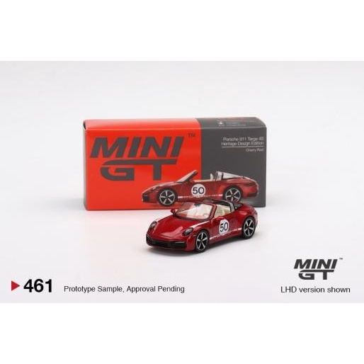 MUST HAVE MINIGT 461 PORSCHE 911 TARGA 4S HERITAGE DESIGN EDITION CHERRY RED MGT TERMURAH