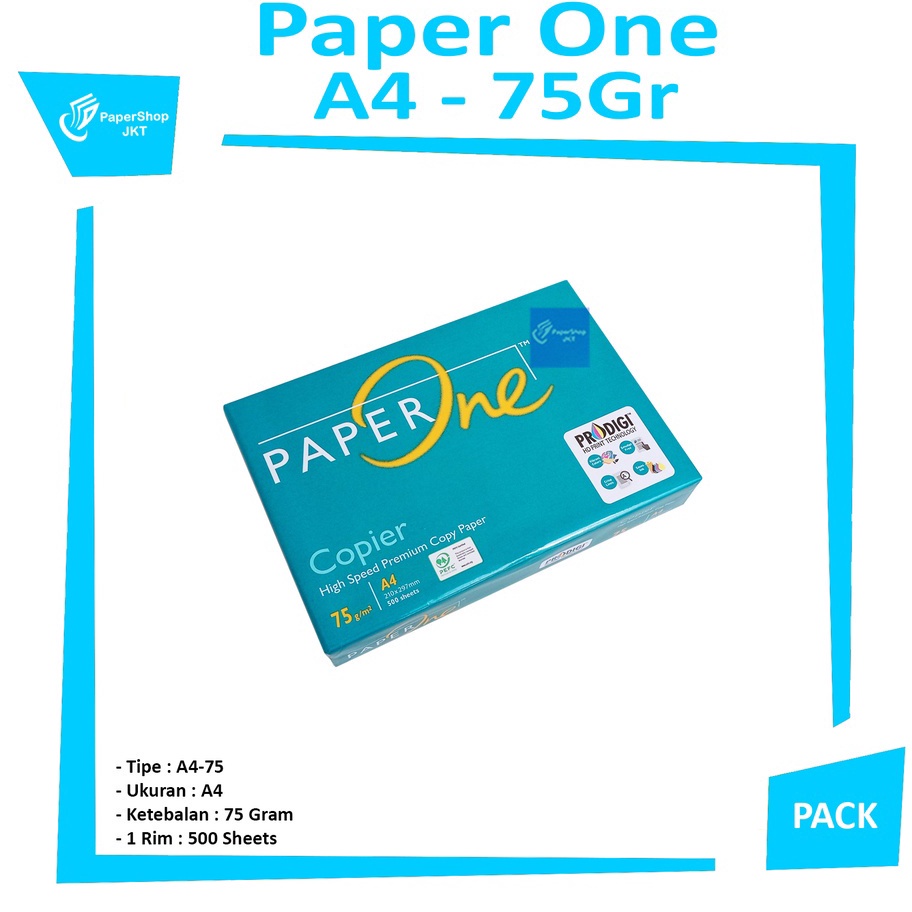 

[♥ J»QV) PAPERONE - A4 - 75 Gr - Kertas Foto Copy HVS - Rim/ top.produk..