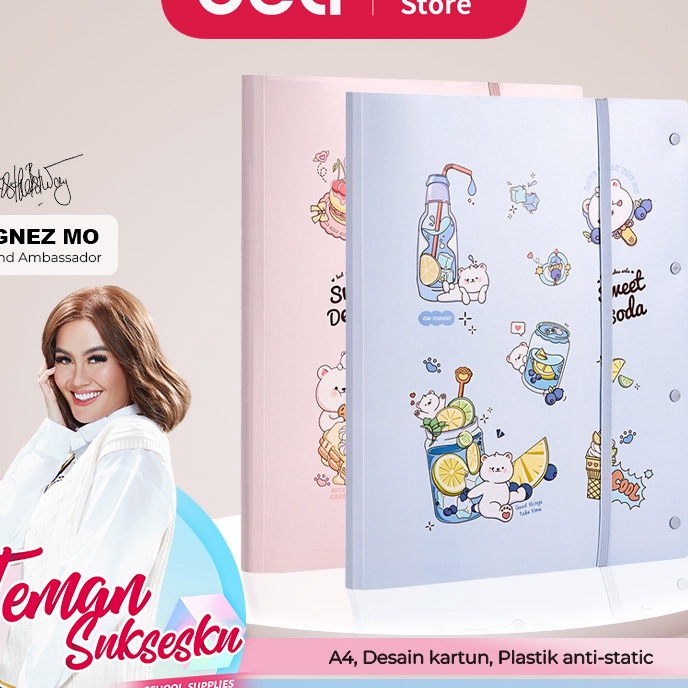 

[C11✔/L☼] Deli Display Book / Document Holder / Map Dokumen A4 30 40 60 Slot Kartun PQ31X/ kekiniian.