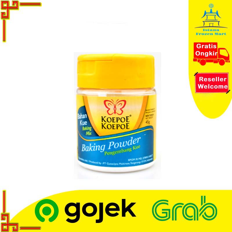 

Pengembang Kue KOEPOE KOEPOE Baking Powder Kupu 45 GR