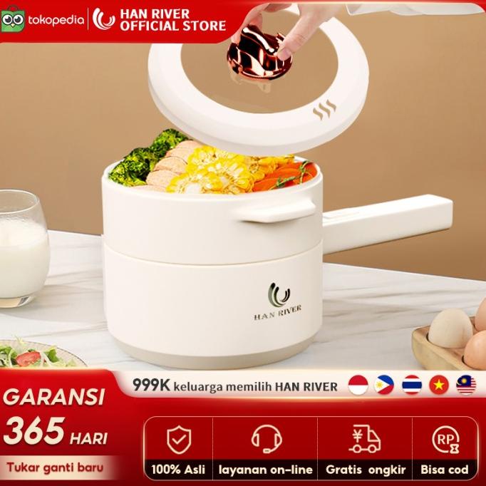HAN RIVER panci listrik 1.5L Kompor listrik pintar Pelajar/Asrama