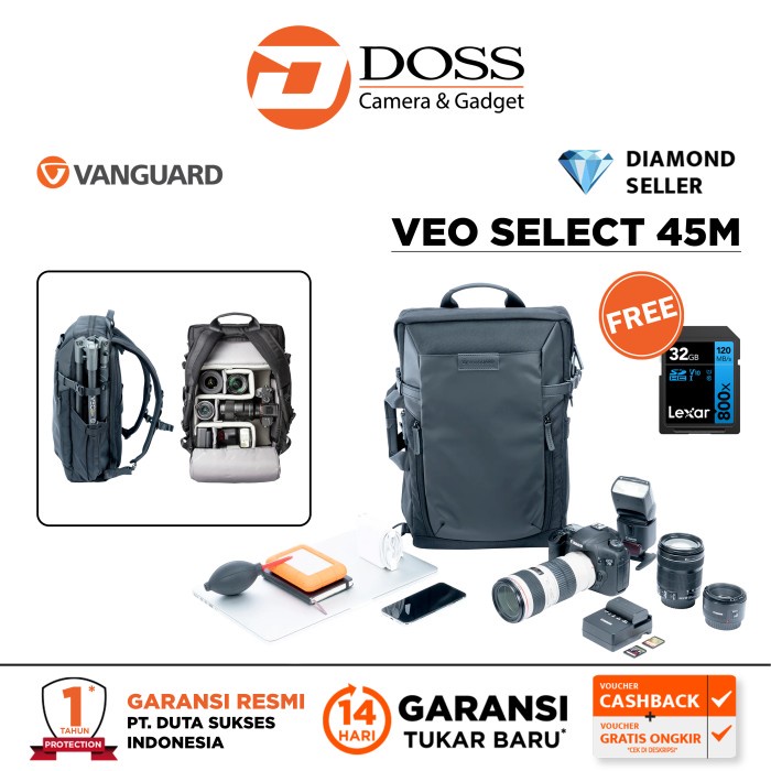Terlaris Tas Kamera Vanguard Veo Select 45M Backpack / Tas Vanguard