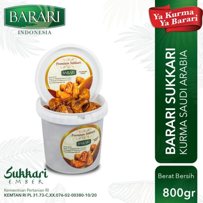 

KURMA BARARI PREMIUM SUKKARI 800GR (KEMASAN EMBER PLASTIK) SAUDI FITRARAMADAN66