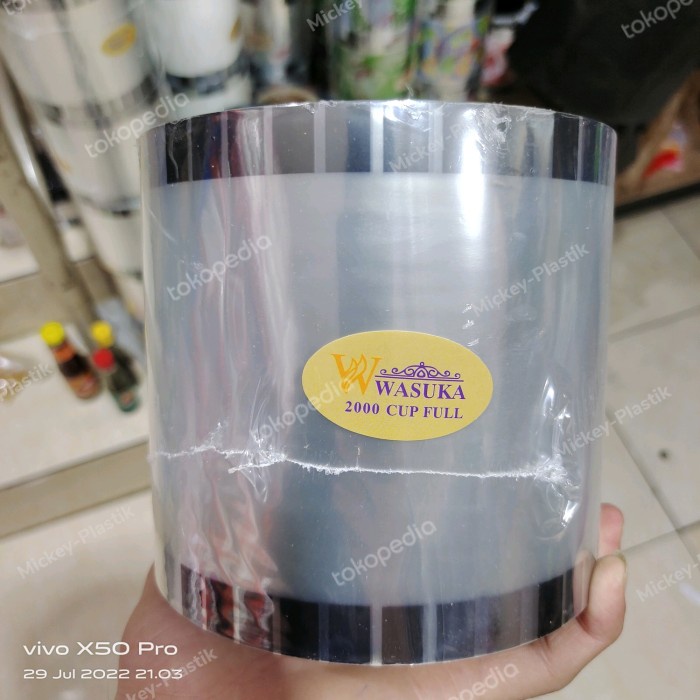 Terlaris Plastik Lid 2000 Cup / Sealer Cup 2000 Gelas Polos Buah Kartun Wasuka
