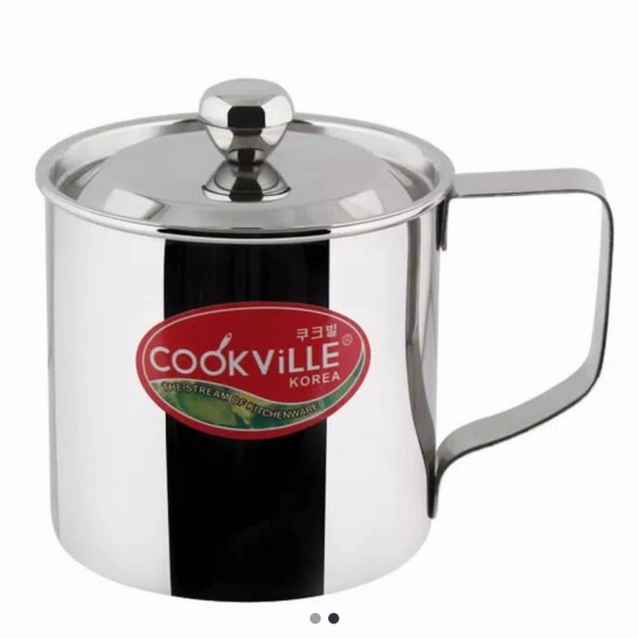 Terlaris Cookville Mug Stainless 1 Liter/10Cm ~ Gelas Mug Dengan Tutup