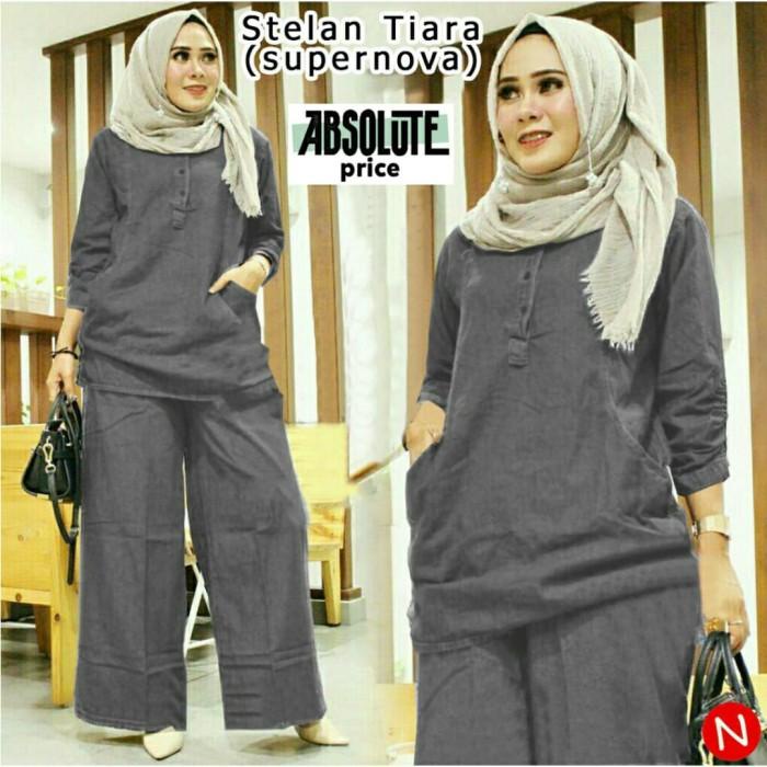 TERLARIS - SETELAN TIARA, BAJU GAMIS WANITA+CELANA JUMBO(XL- 3XL) 7 WARNA