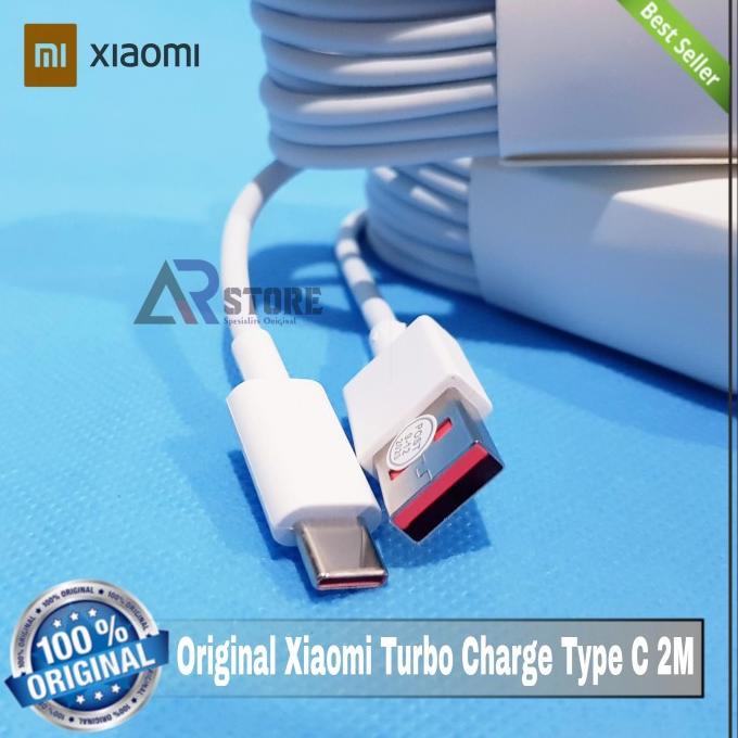 Kabel Data Xiaomi Turbo Charge 2 Meter 5A Type C Ori Xiaomi Original
