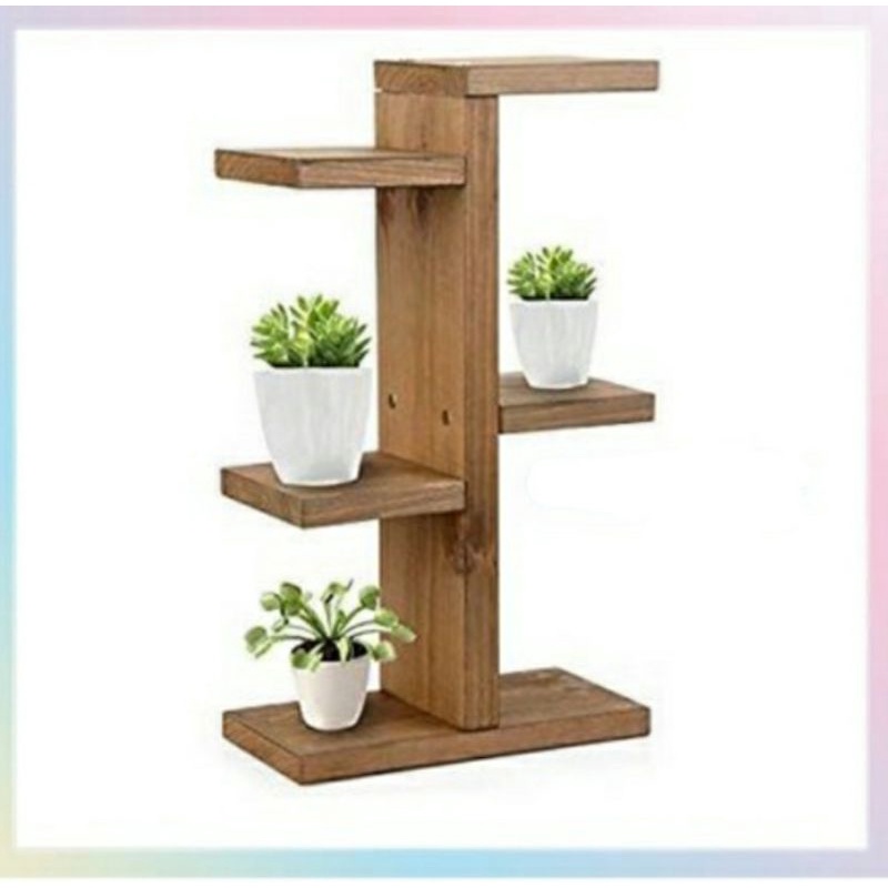 rak pot kayu/ rak pot susun/ rak kayu serbaguna