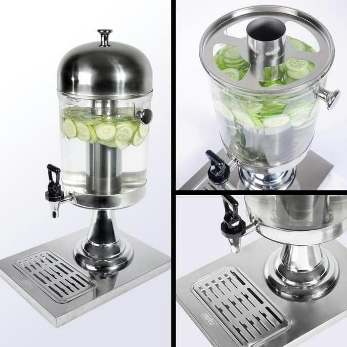 Promo Juice Dispenser Stainless Steel 8 Liter - Water Drink Jar Tower