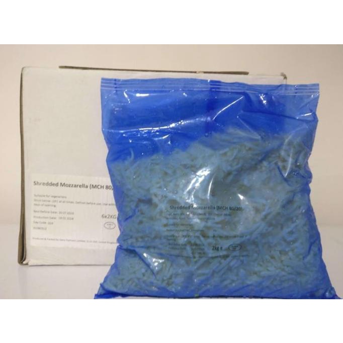 

jen Dairy Partners Mozarella / Mozzarella Parut 2 KG Bisa Untuk Vegetarian