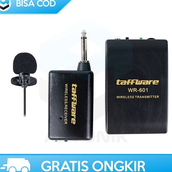 ーTUZ CLIP ON JEPIT MICROPHONE TRANSMITTER RECEIVER TAFFWARE WIRELESS  6.3MM n Promo Laris.