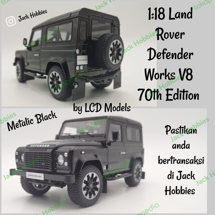 DISKON SPESIAL 1:18 DIECAST LAND ROVER DEFENDER V8 WORKS 70TH EDITION BY LCD MODEL TERMURAH