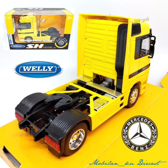 FLASH SALE DIECAST KEPALA TRUK MERCEDES-BENZ ACTROS WELLY SUPER HAULIER 1:32 TERMURAH