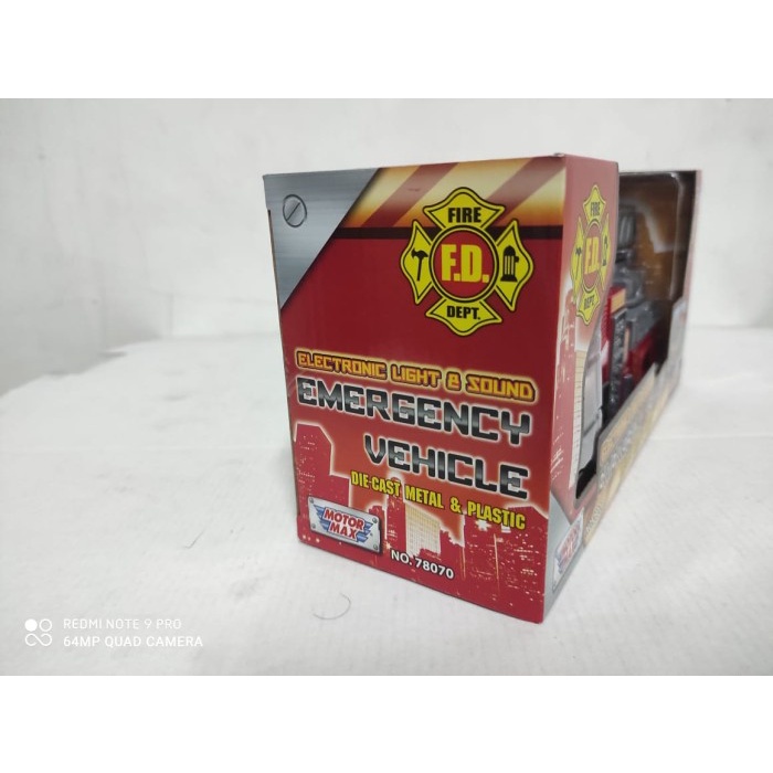 DISKON SPESIAL MAINAN REPLIKA MOTORMAX E.LIGHT & SOUND LADDER TRUCK 78071 TERBARU