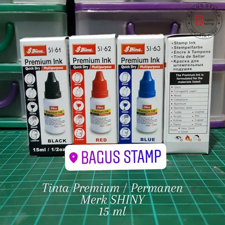 Ayo Ramaikan Tinta Stempel Permanent / Premium / plastik kaca kayu besi foil Tahan Air/ Anti Luntur 