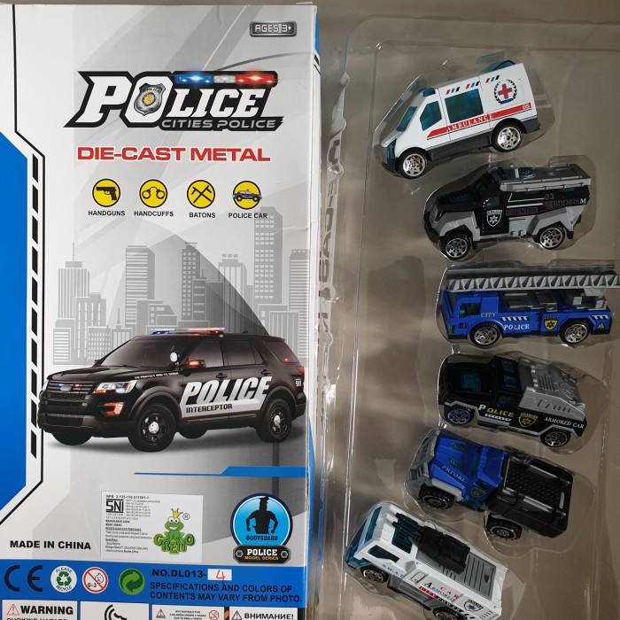 Terlaris Mainan Mobil Polisi Police Car 1 Set Mobilan Kecil