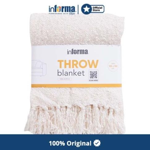 Informa - Informa 125x150 Cm Throw Eine Boucle Selimut - Putih Ivory