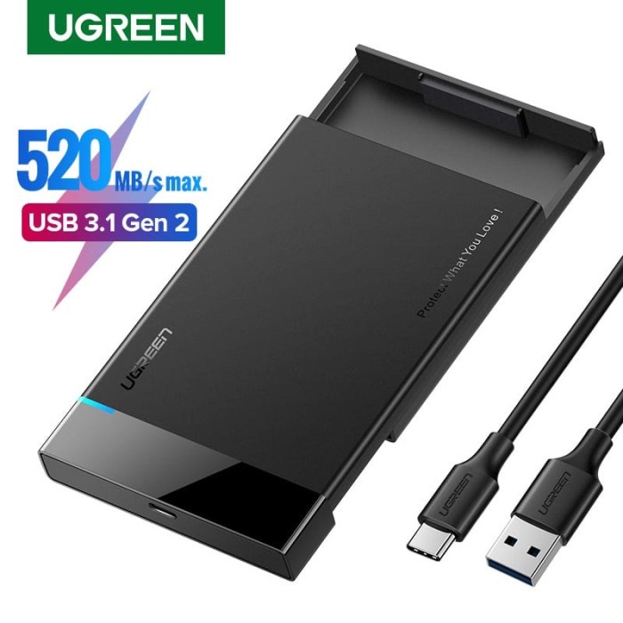 Terlaris Ugreen Usb3.1 Gen2 Type C For 2,5Inch Sata Hardisk Ssd Enclosure 50743