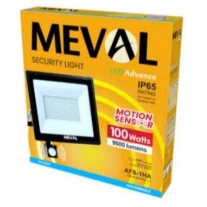 Lampu Sorot Led Floodlight Motion Sensor Ip65 100W Putih Meval