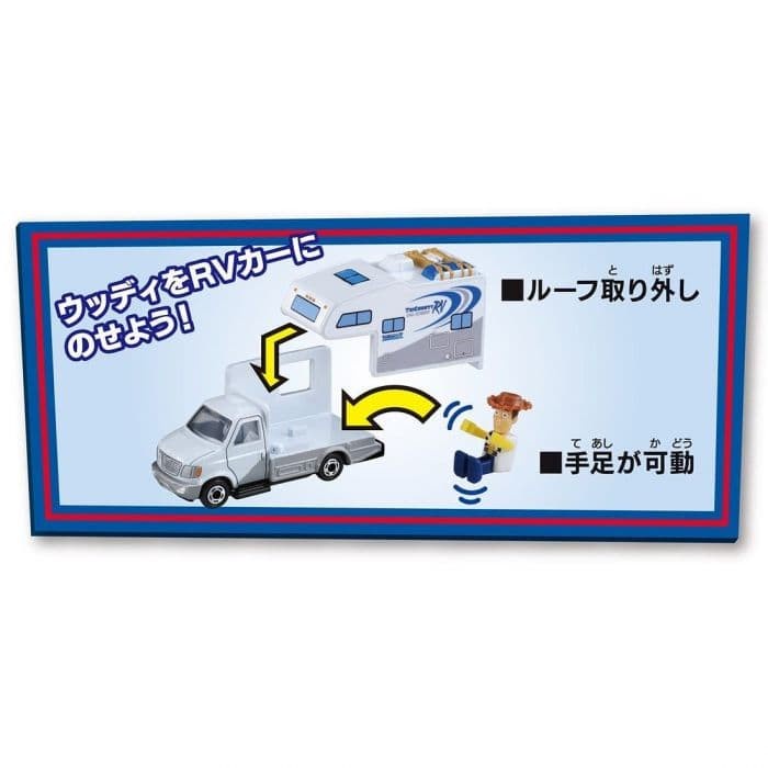 HOT SALE TOMICA DREAM RIDE ON TOY STORY TS-01 WOODY & RV CAR TERLARIS