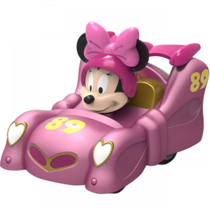 MUST HAVE DISNEY JR. MICKEY AND THE ROADSTER RACERS PULLBACK CAR - MINNIE MOUSE TERBARU