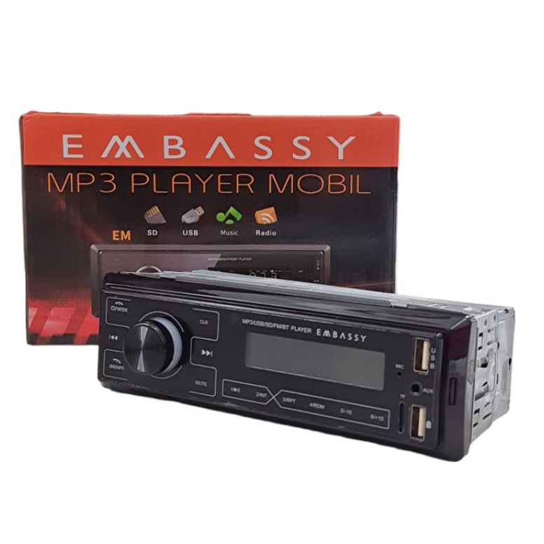 Ready Single din embassy tape mobil embassy bluetooth 86