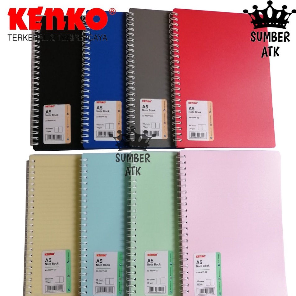 

[KODE ETB0N] Notebook Ring Note Kenko A5 RNPP Basic Color Buku / PASTEL / Ring Book Note book NB-690