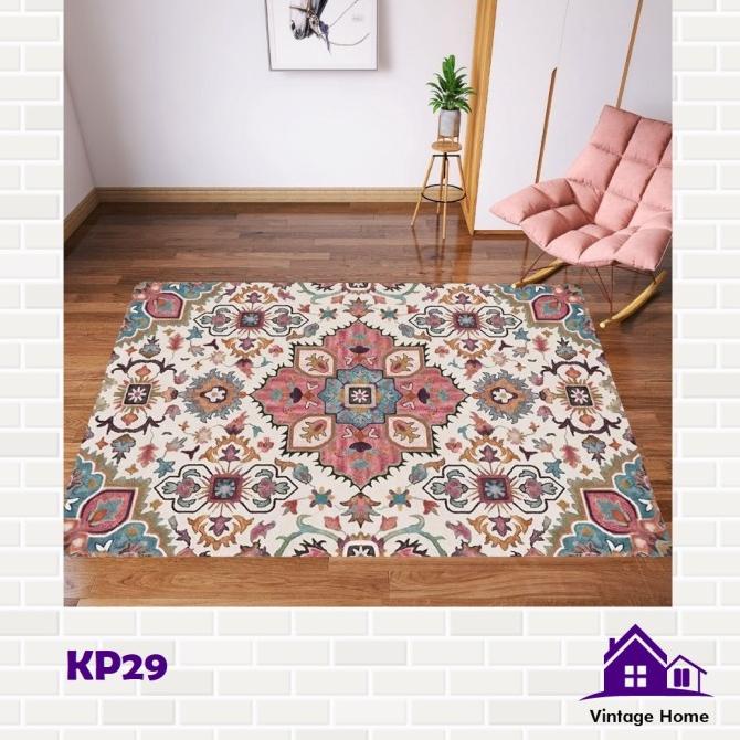Karpet Vintage Bohemian Turki Impor Mewah Anti Slip
