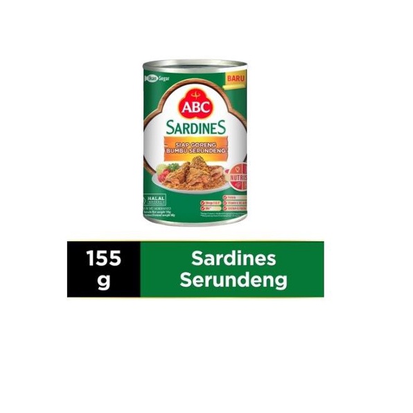 

Abc Sarden Siap Goreng Bumbu Serundeng 155 Gr