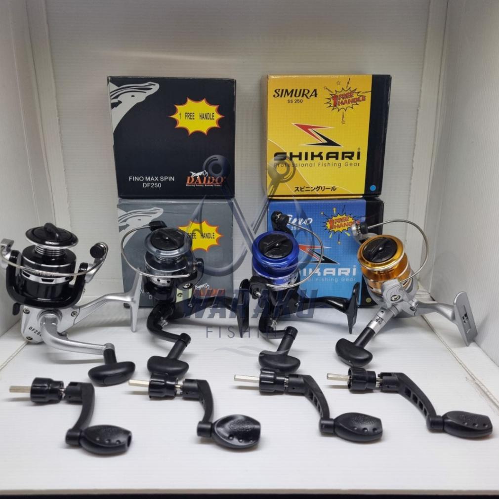 9.9 Discount Reel Pancing Daido / Shikari Simura Ds250 / Daido Fino Df250 Ril Udang Murah + Bonus Ha