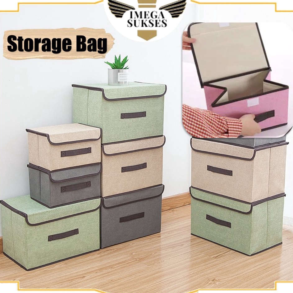 ｀GNb IMS Storage Bag 2 IN 1 Tempat Penyimpanan Serbaguna Kotak Pakaian Box Organizer Rak Penyimpanan