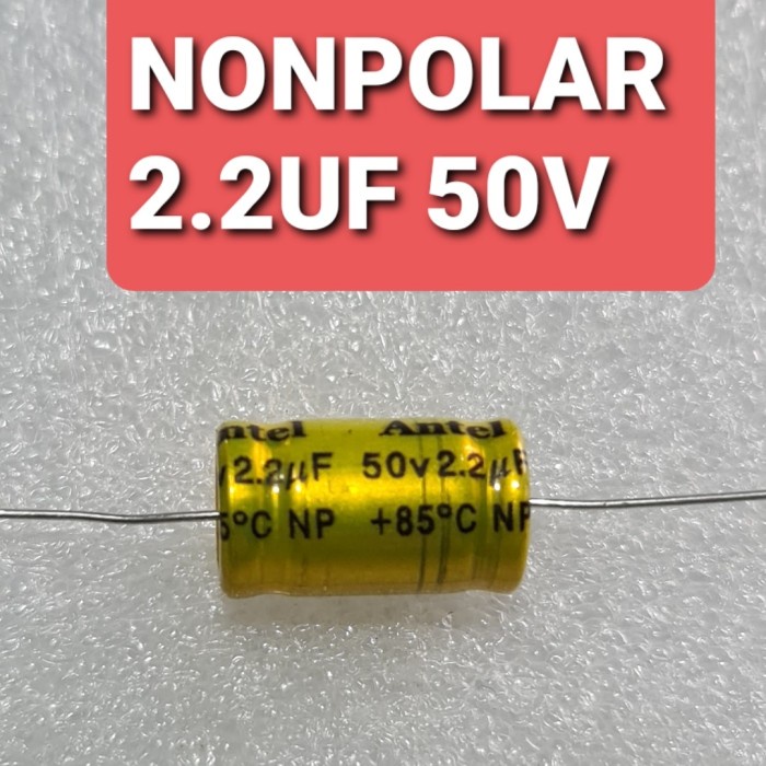 5 Buah 4.7uf 50v non polar elko elco 4.7uf-50v nonpolar non polar