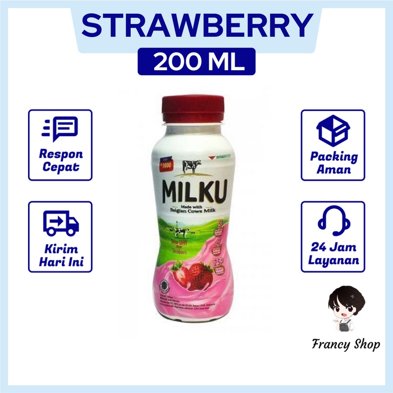 

Milku Susu UHT Strawberry 200 ml