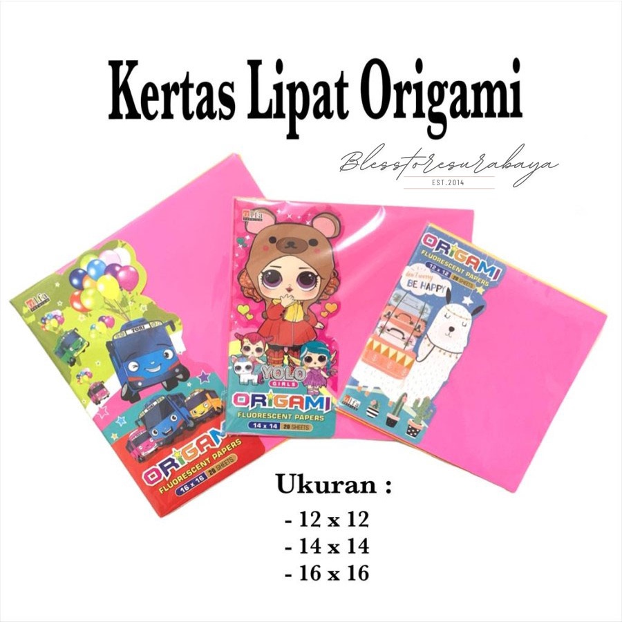 

(Isi 20 Lembar) Kertas Lipat / Origami 2 Sisi Warna Warni