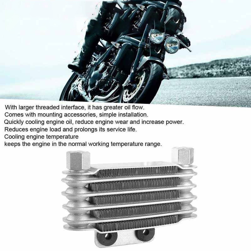 Gganti Radiator Dingin Oli Mesin 5 Baris Engine Oil Cooler Radiator Untuk Motor 125-250Cc