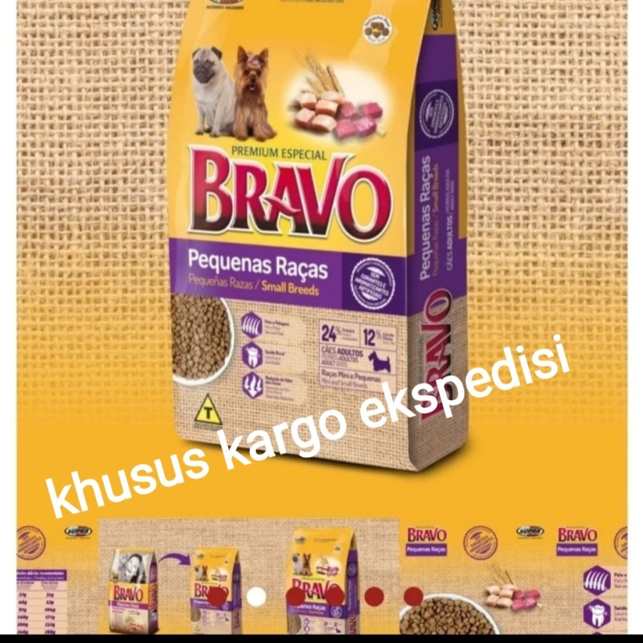 BRAVO DOG FOOD SMALL BREED PREMIUM SPESIAL 20 KG MAKANAN ANJING KARGO