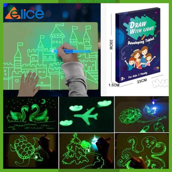 

MAINAN EDUKASI ANAK PAPAN TULIS GAMBAR AJAIB / MAGIC DRAWING BOARD A4