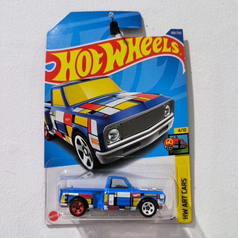 Hot Wheels Custom '69 Chevy Pickup biru