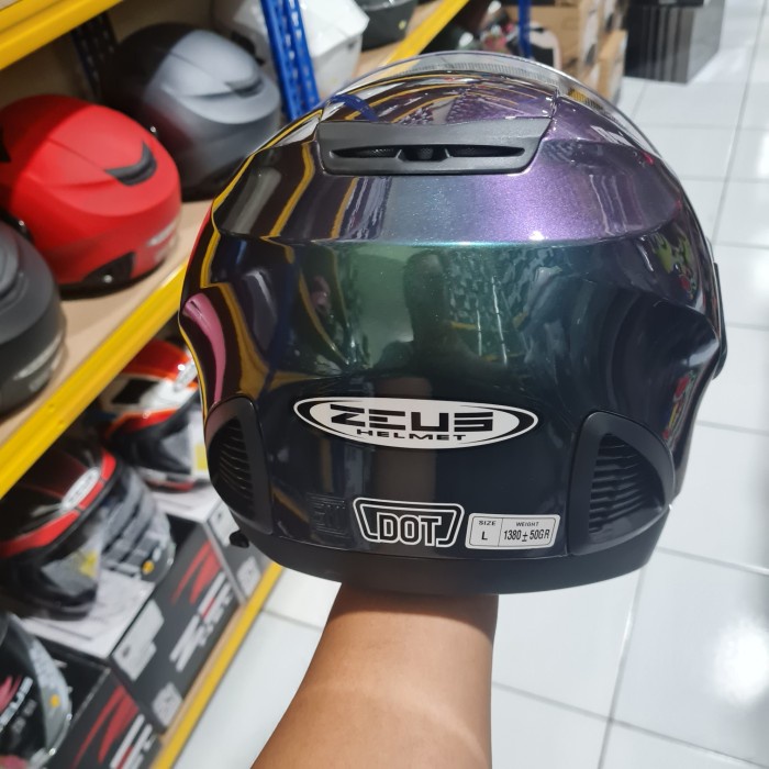Zeus Zs611 Matt Chamaleon Purple - Helm Half Face Zeus Zs 611